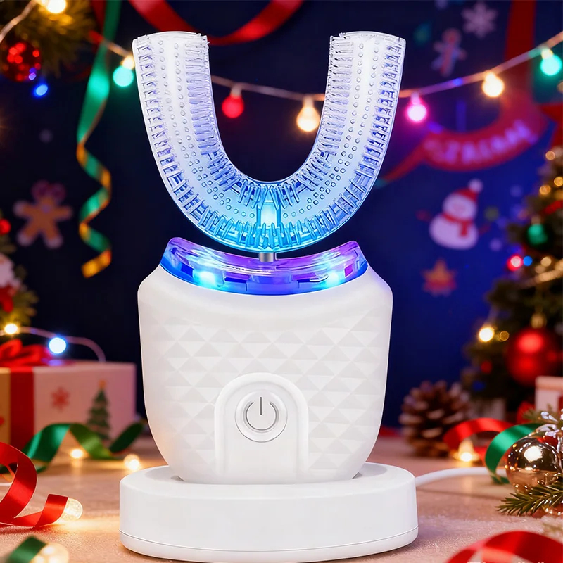 Teeth Whitening Light Kit - TOP NEU Tragbare U-förmige elektrische Zahnbürste,