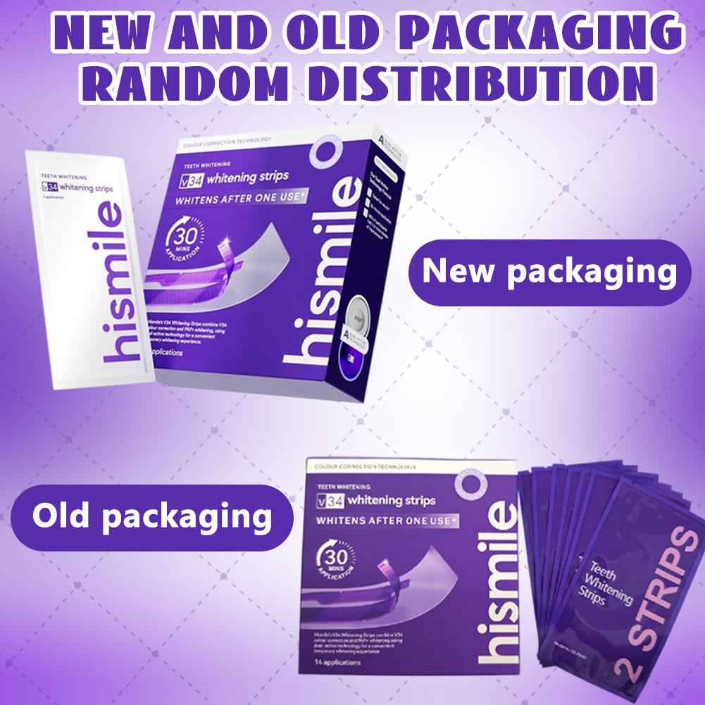 Teeth Whitening Strips - Lila Zahnaufhellungsstreifen für Strahlend Weiße Zähne,