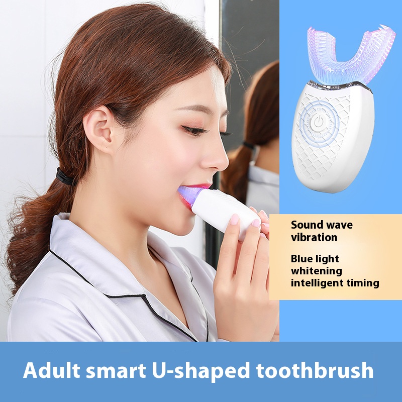 Teeth Whitening Light Kit - Elektrische U-förmige Zahnbürste für Erwachsene –