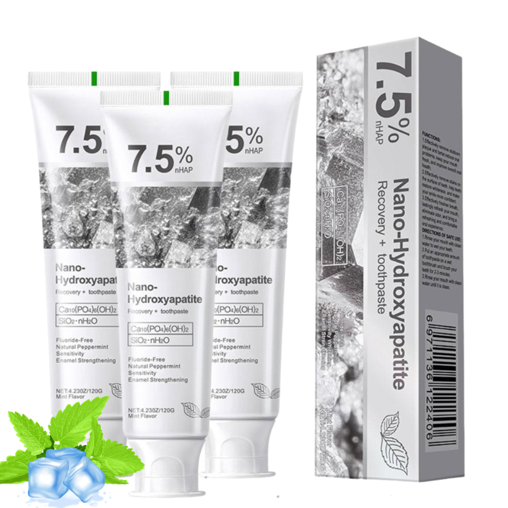 Teeth Whitening Treatment - 7,5% Nano-Hydroxyapatit Zahnpasta Aufhellend Sanfte Minze