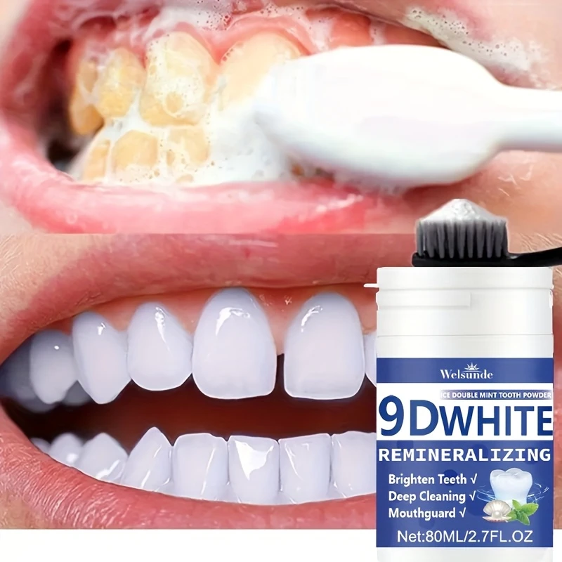 Teeth Whitening Zimba - 9D Weißes Remineralisierendes Hydroxylapatit-Zahnpulver, Zahnaufhellungspulver, Tiefenreinigung,