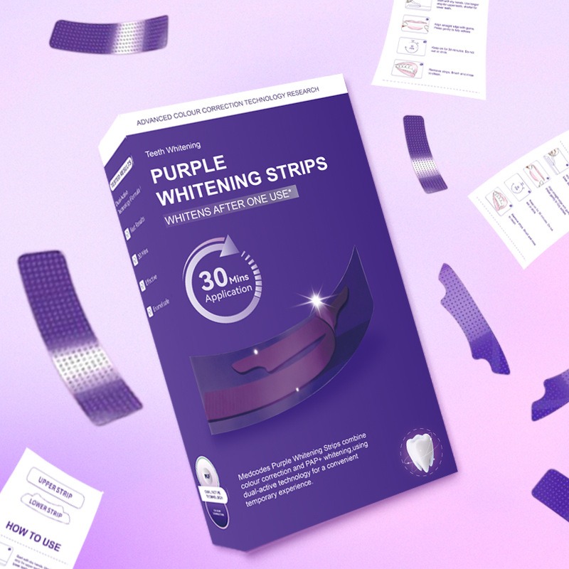 V34 Lila Leuchtende Trockenzah – Teeth Whitening Strips Bewertung und Preis