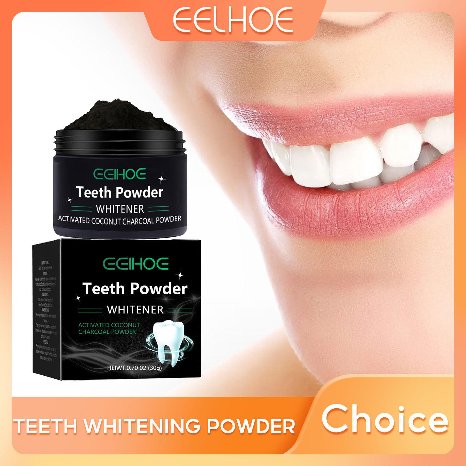 EELHOE Holzkohlepulver für Zah – Teeth Whitening Charcoal Bewertung und Preis