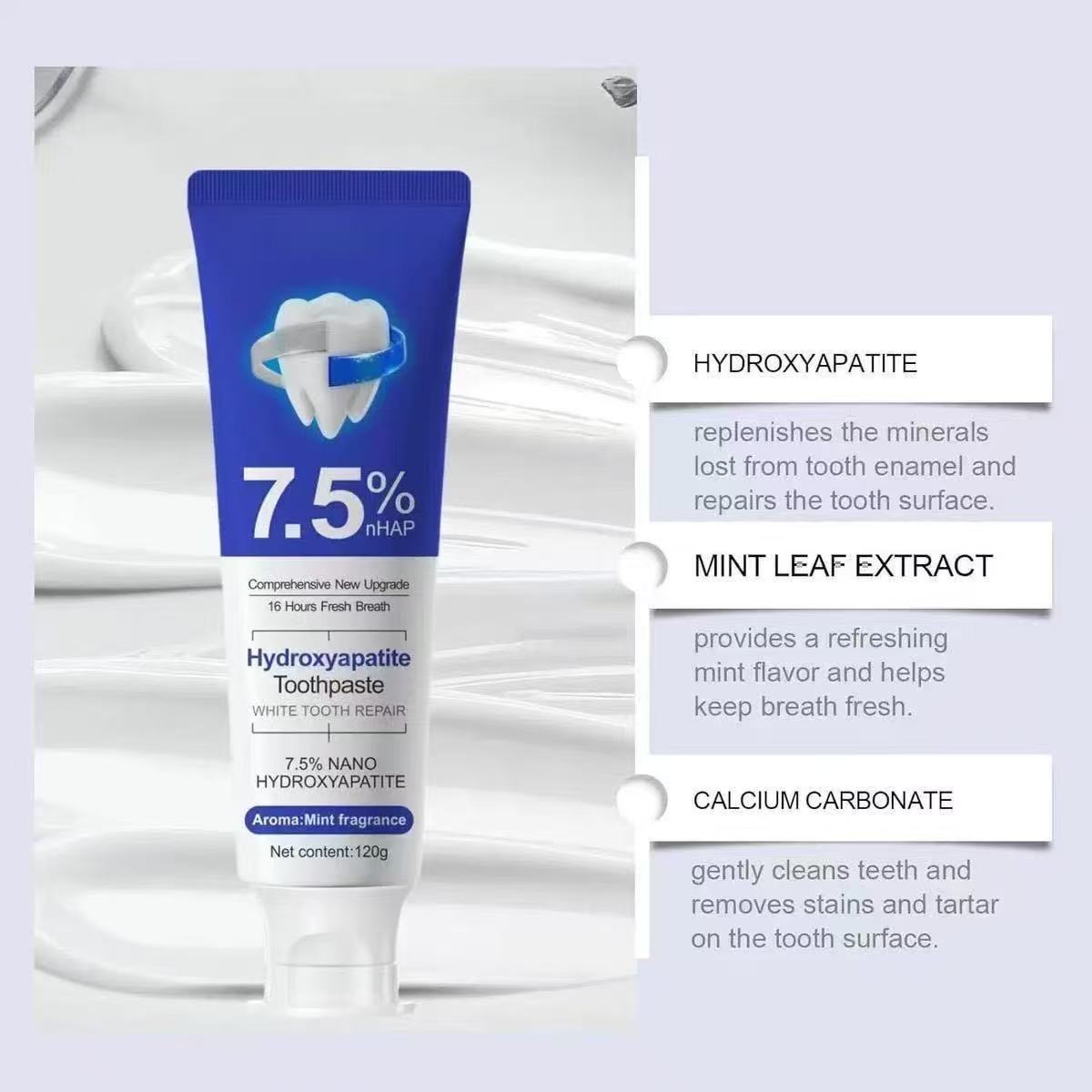 7,5% Nano-Hydroxyapatit Zahnpa – Teeth Whitening Treatment Bewertung und Preis